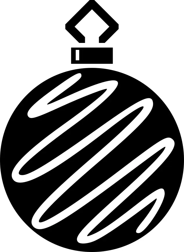 Christmas ball silhouette