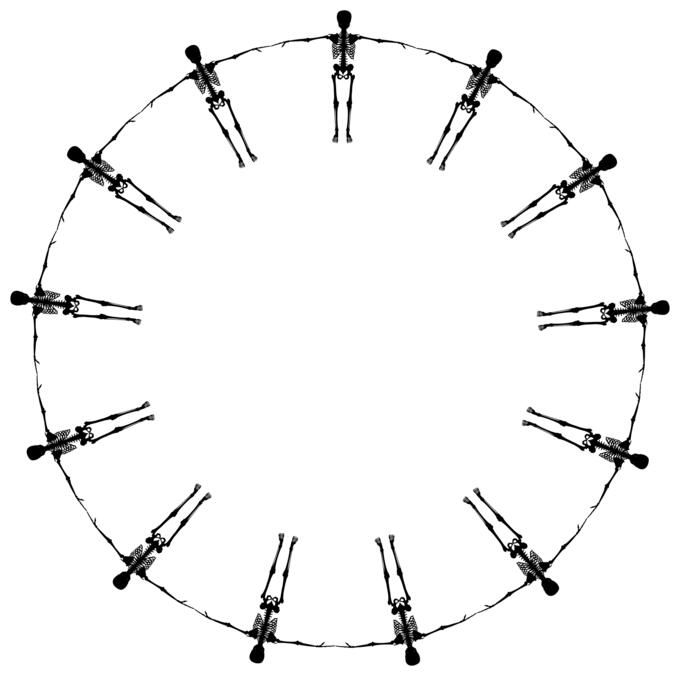 Skeletons circle