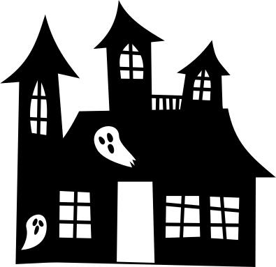 Haunted house silhouette