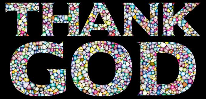 ''Thank God'' typography