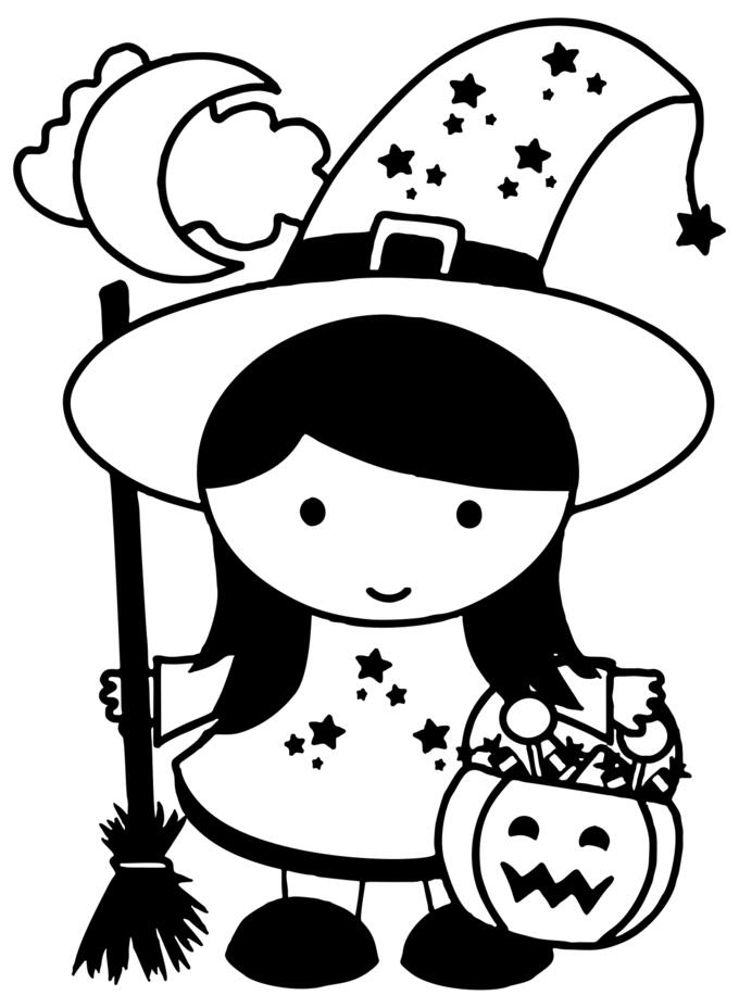 Cute Halloween witch