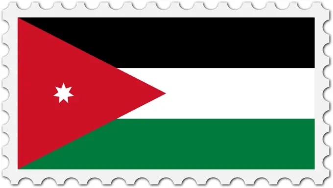 Jordan flag stamp