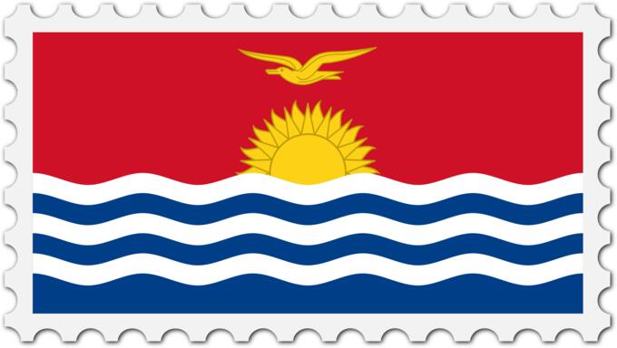 Kiribati flag stamp