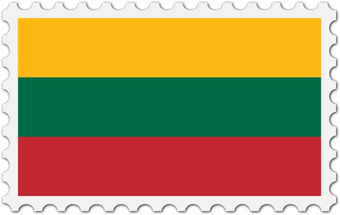 Lithuania flag stamp