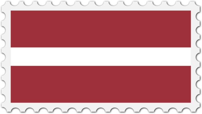 Latvia flag stamp