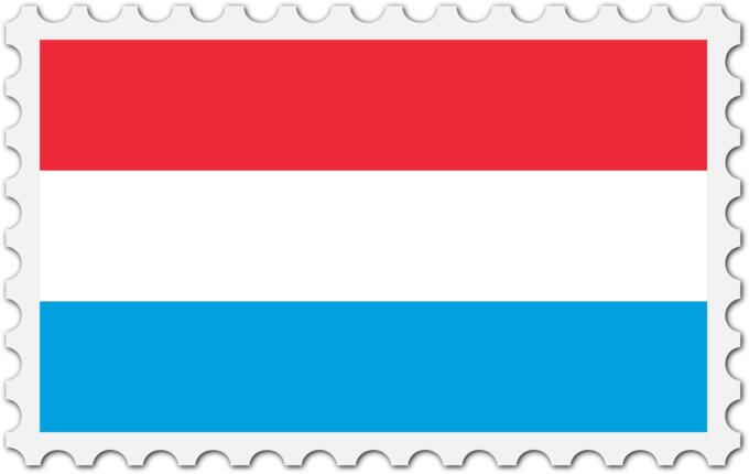 Luxembourg flag stamp