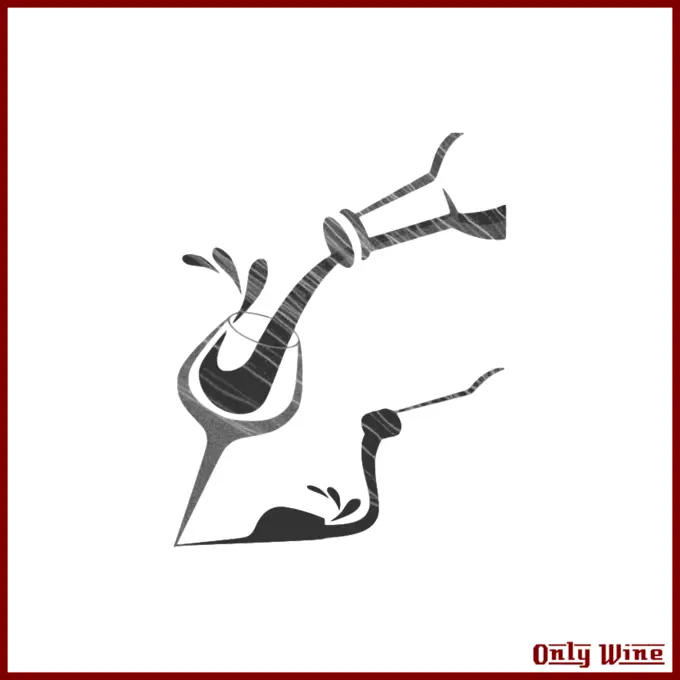 Wine pouring sketch