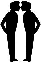 Men kissing