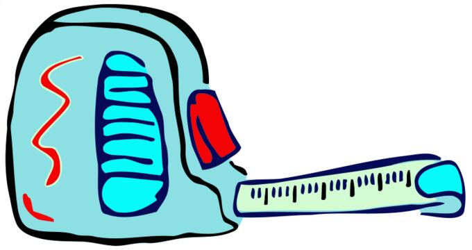 Roughly drawn tape measure