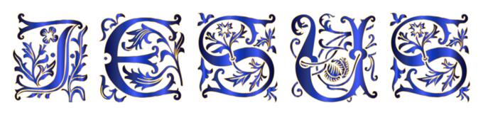 Jesus elegant letters
