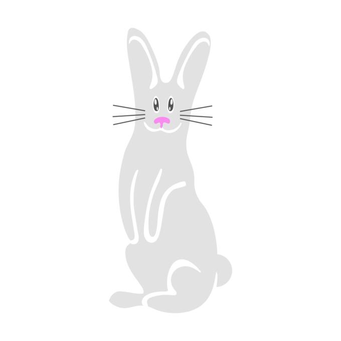 Gray Easter bunny