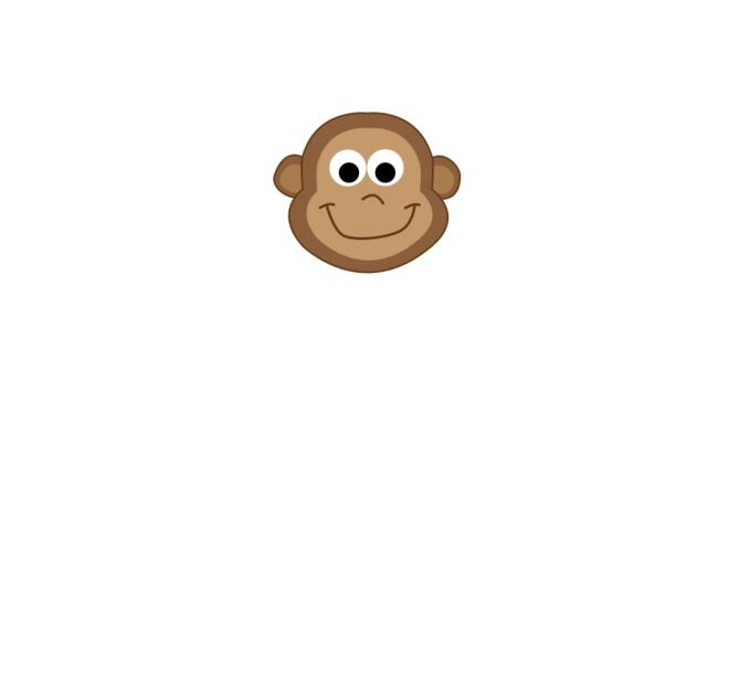 Smiling monkey's head