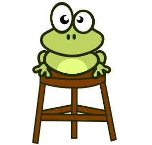 Frog on stool