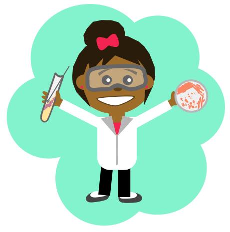 Science girl image