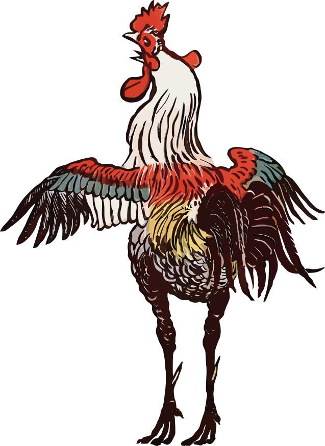 Cockeral crowing