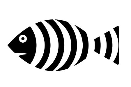 Fish with black stripes