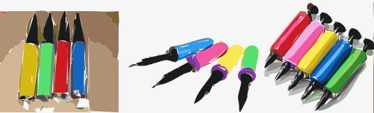 Colorful markers