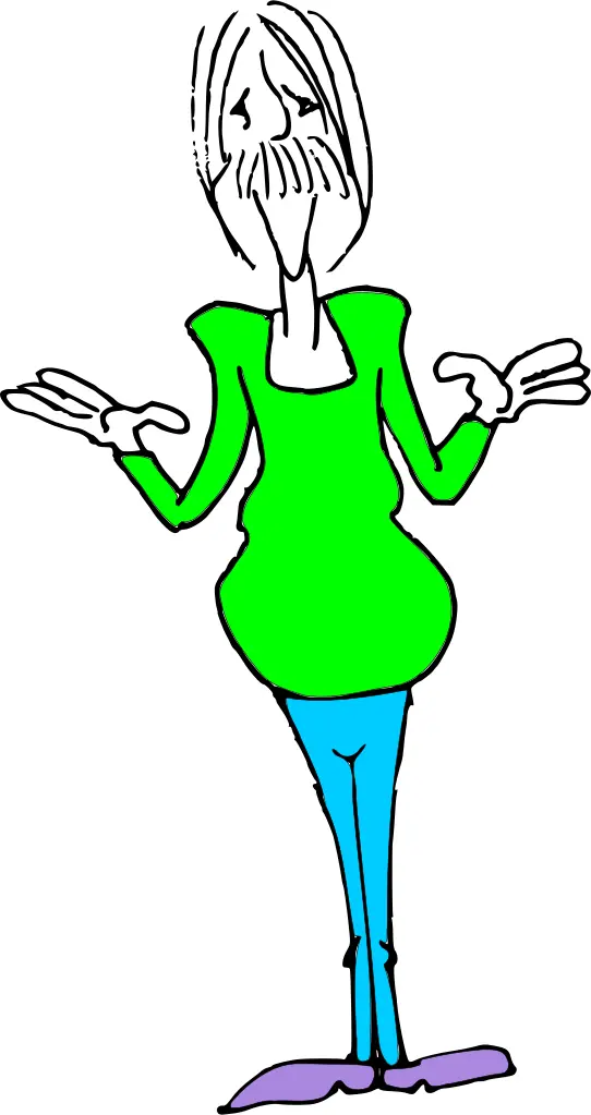 Confused cartoon man