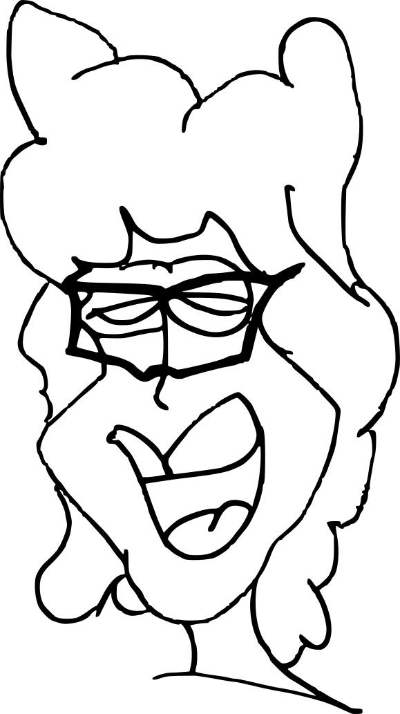 Cartoon head drawing