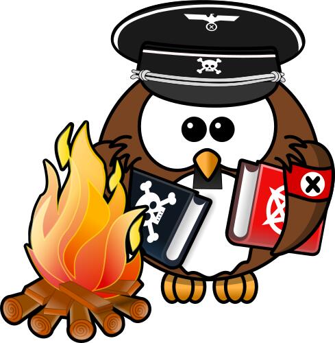 Owl with books