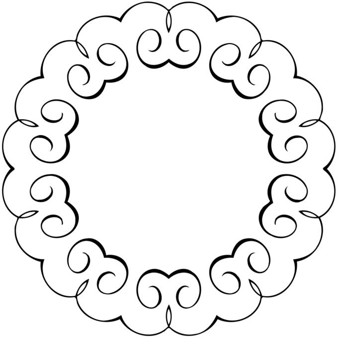 Round spiral frame
