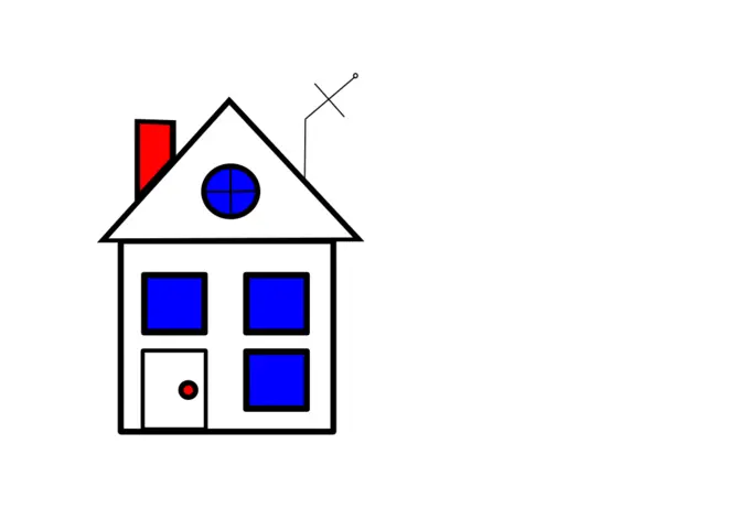 House with antenna