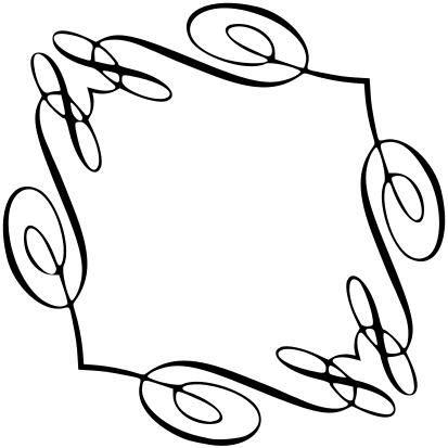 Spiral flourish frame