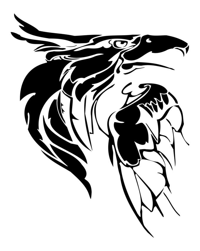 Eagle's head tattoo
