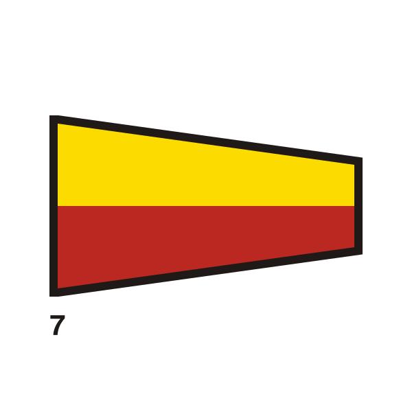 Red and yellow nautical flag