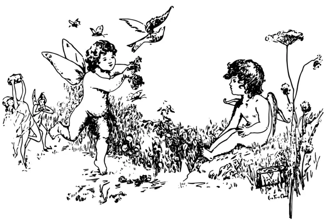 Cupids playing