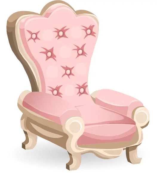Pink royal chair