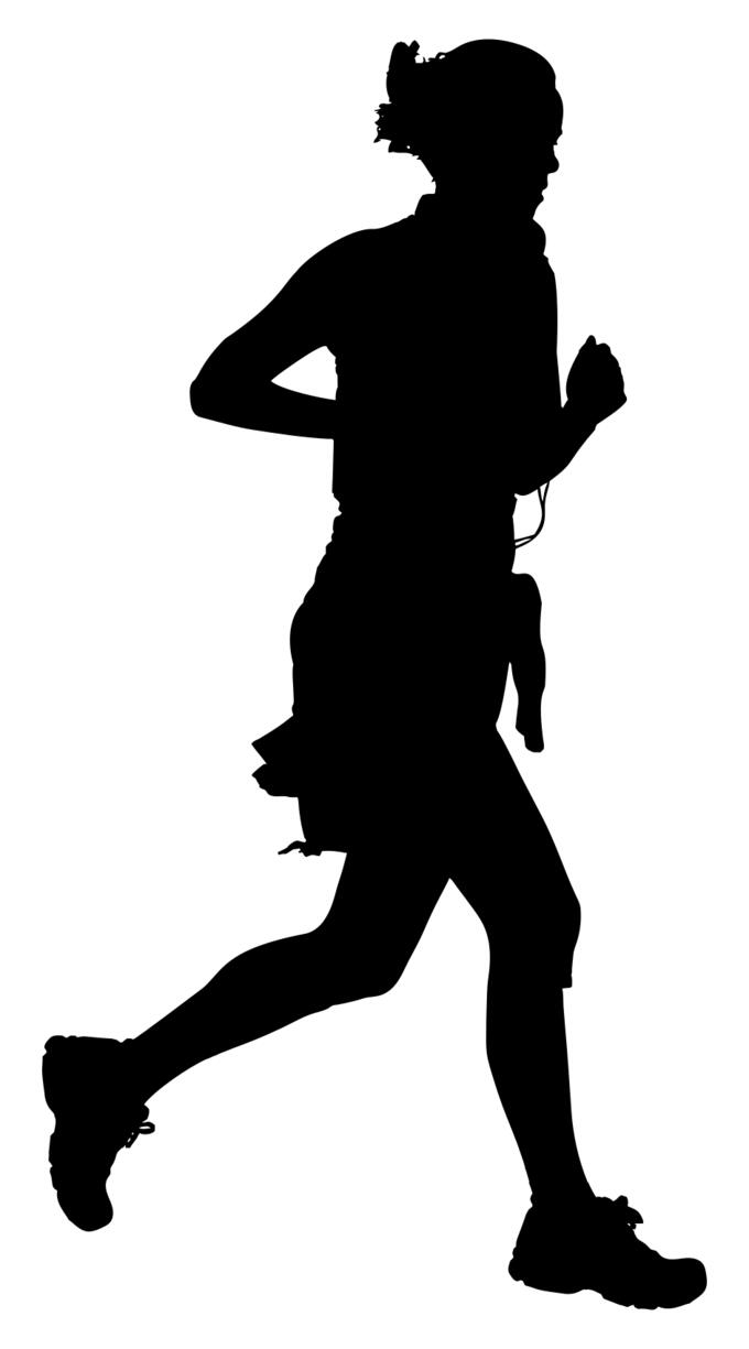 Woman Jogging Silhouette