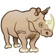 Outlined rhino
