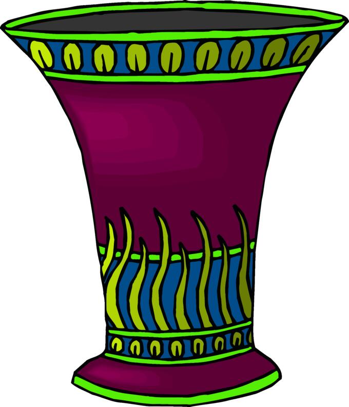 Purple and green vase