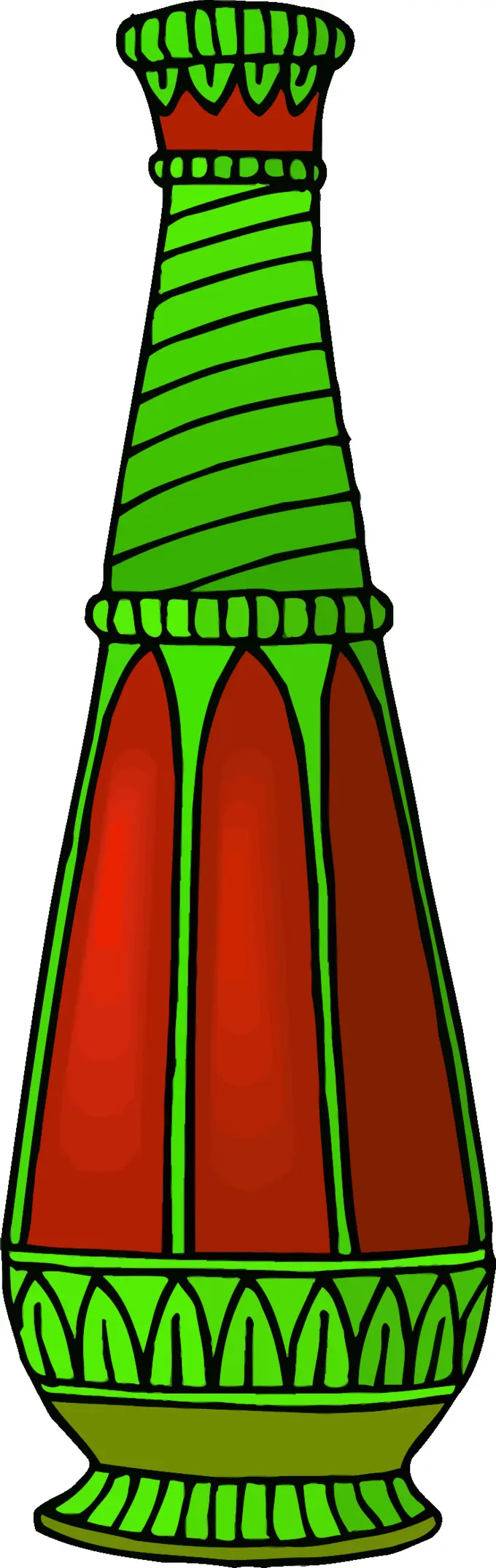 Decorated vase