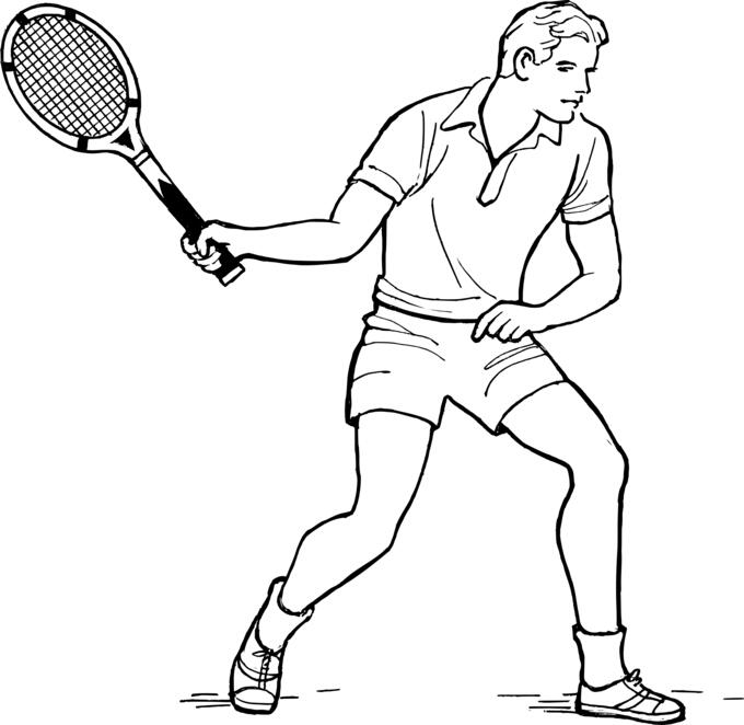 Tennis player clip art image
