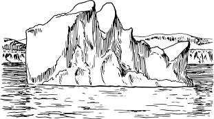 Iceberg line art
