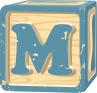 Letter block M