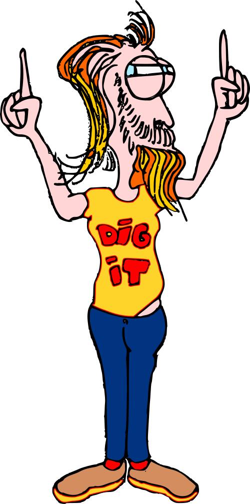 Cartoon hipster
