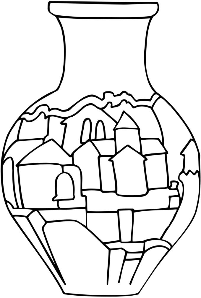 Vase with pictures