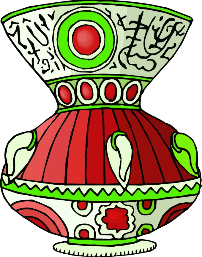 Red and green container