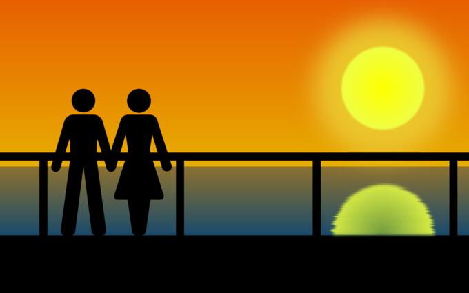 Couple sunset