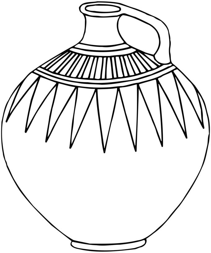 Line-drawing vase