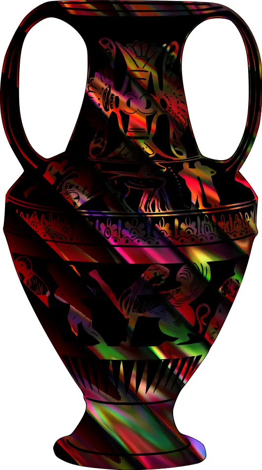 Colorful vase sketch