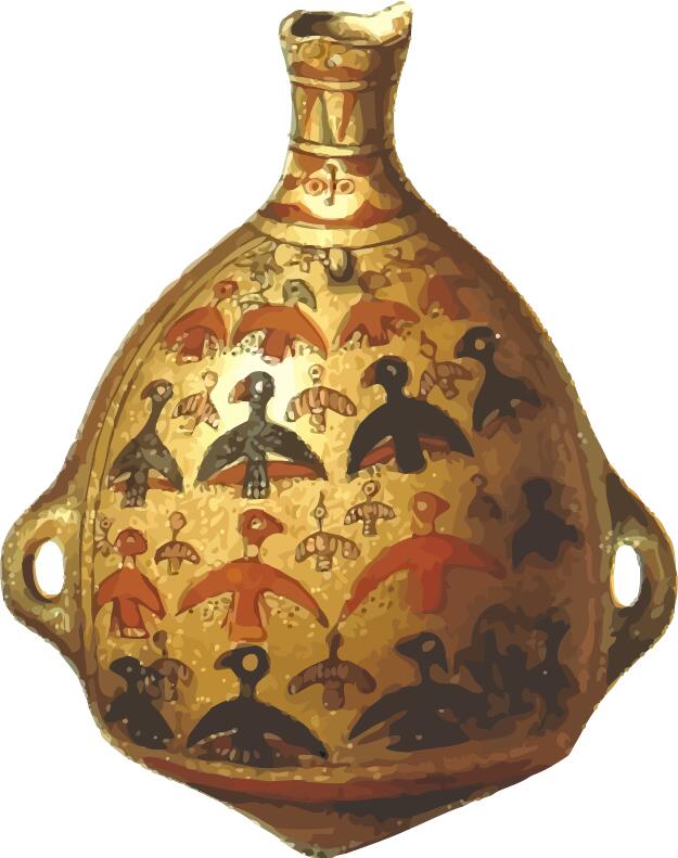 Pottery with pictures