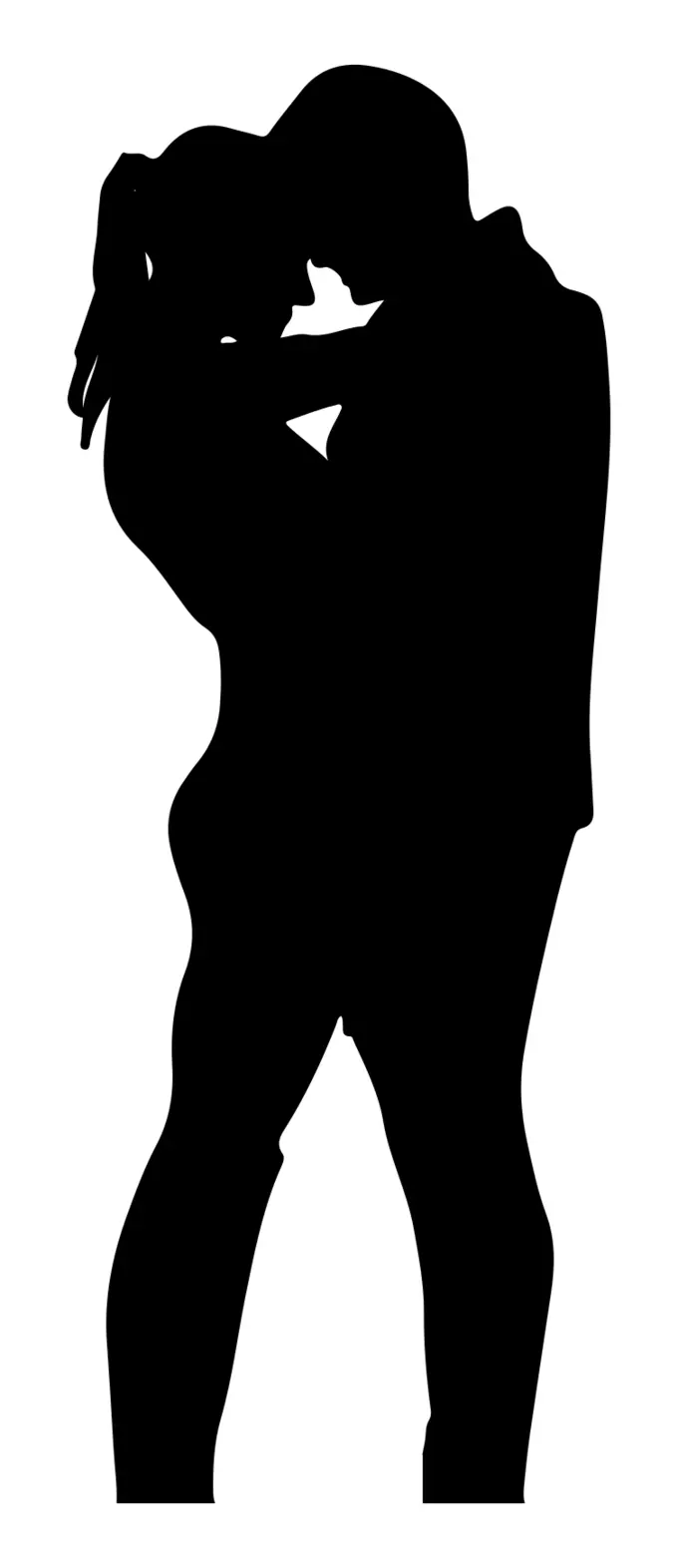 Romantic couple silhouette