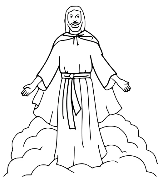 Jesus from coloring book