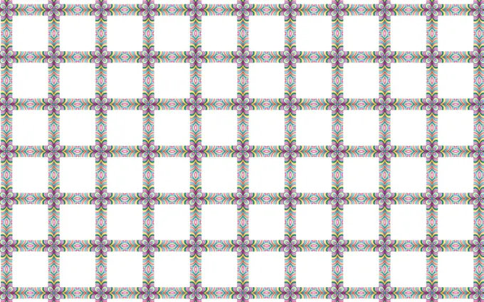 Flowery square pattern
