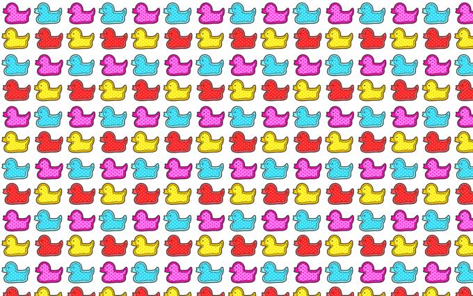 Colorful ducks pattern