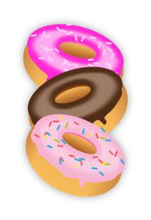 Three donuts